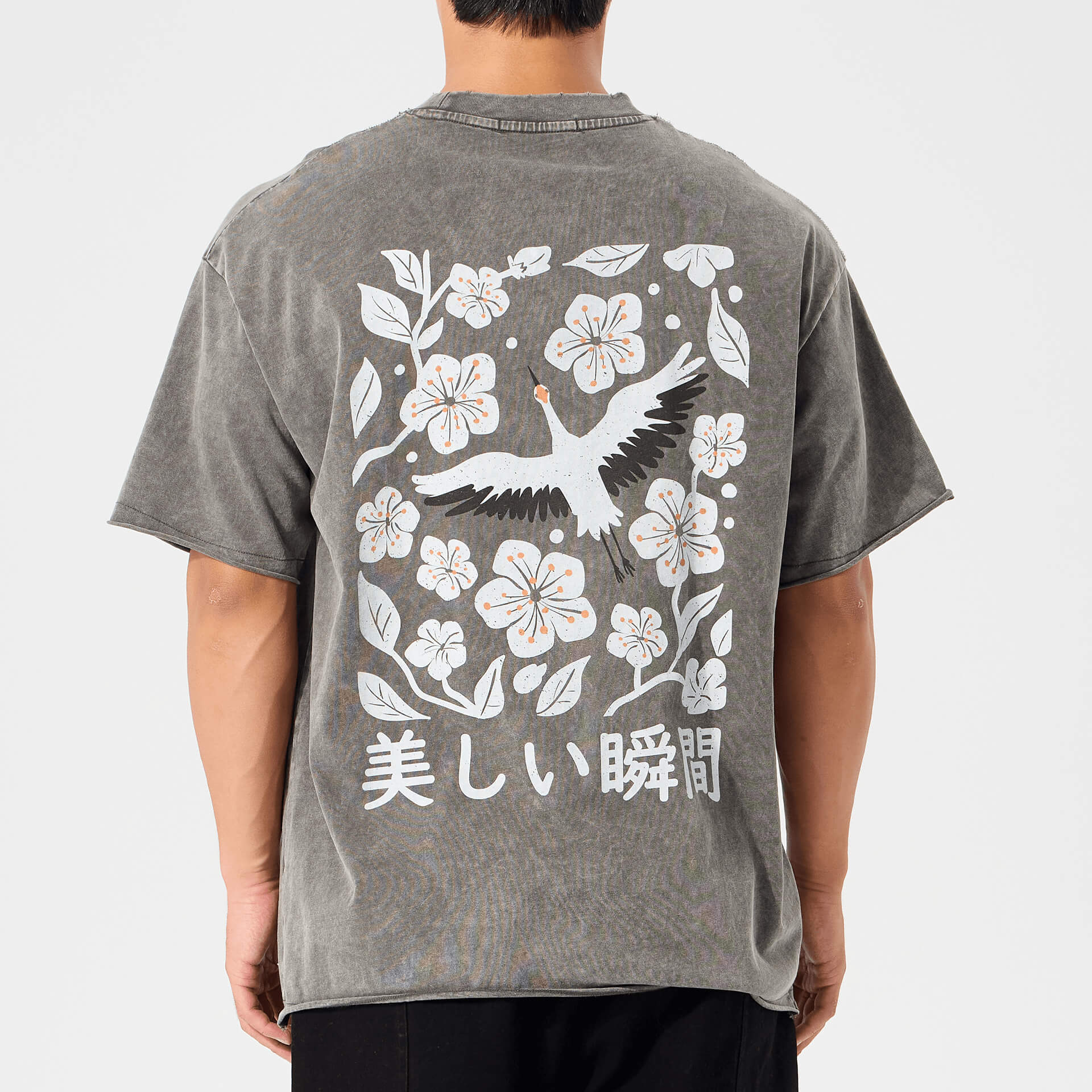 Crane Bloom Printed Tee